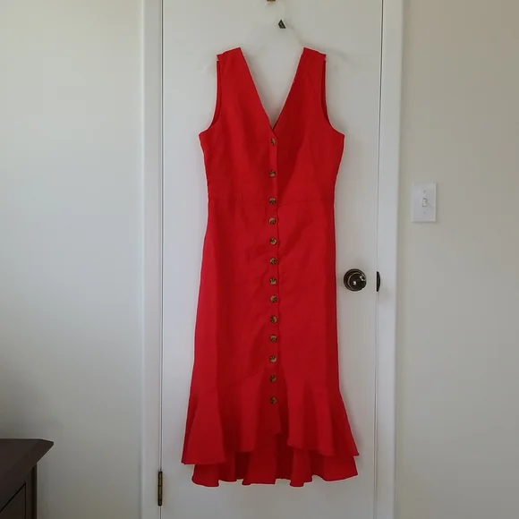 VICI Minka Button Down Ruffle Midi Dress - Picture 7 of 7